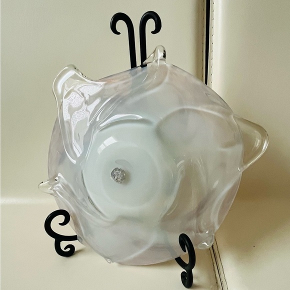 Murano Art Glass Bowl Diameter 10 Inches - Picture 9 of 11